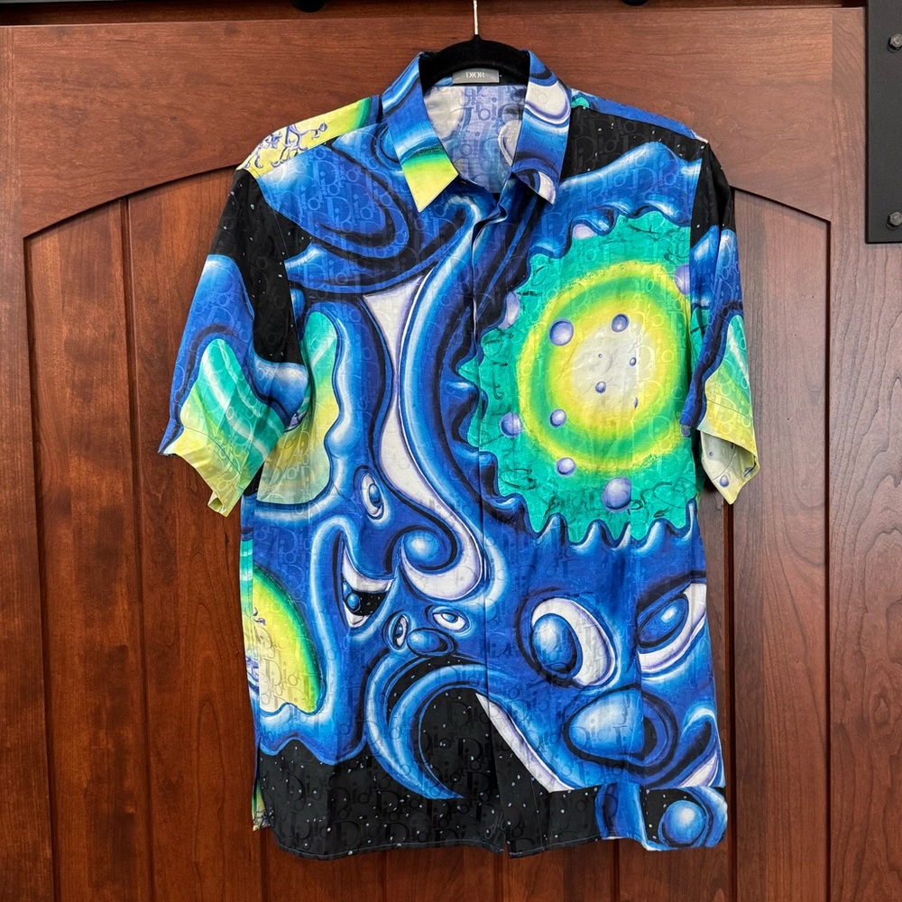 Men’s DIOR Kenny Scharf Silk Blend Button-up Shirt